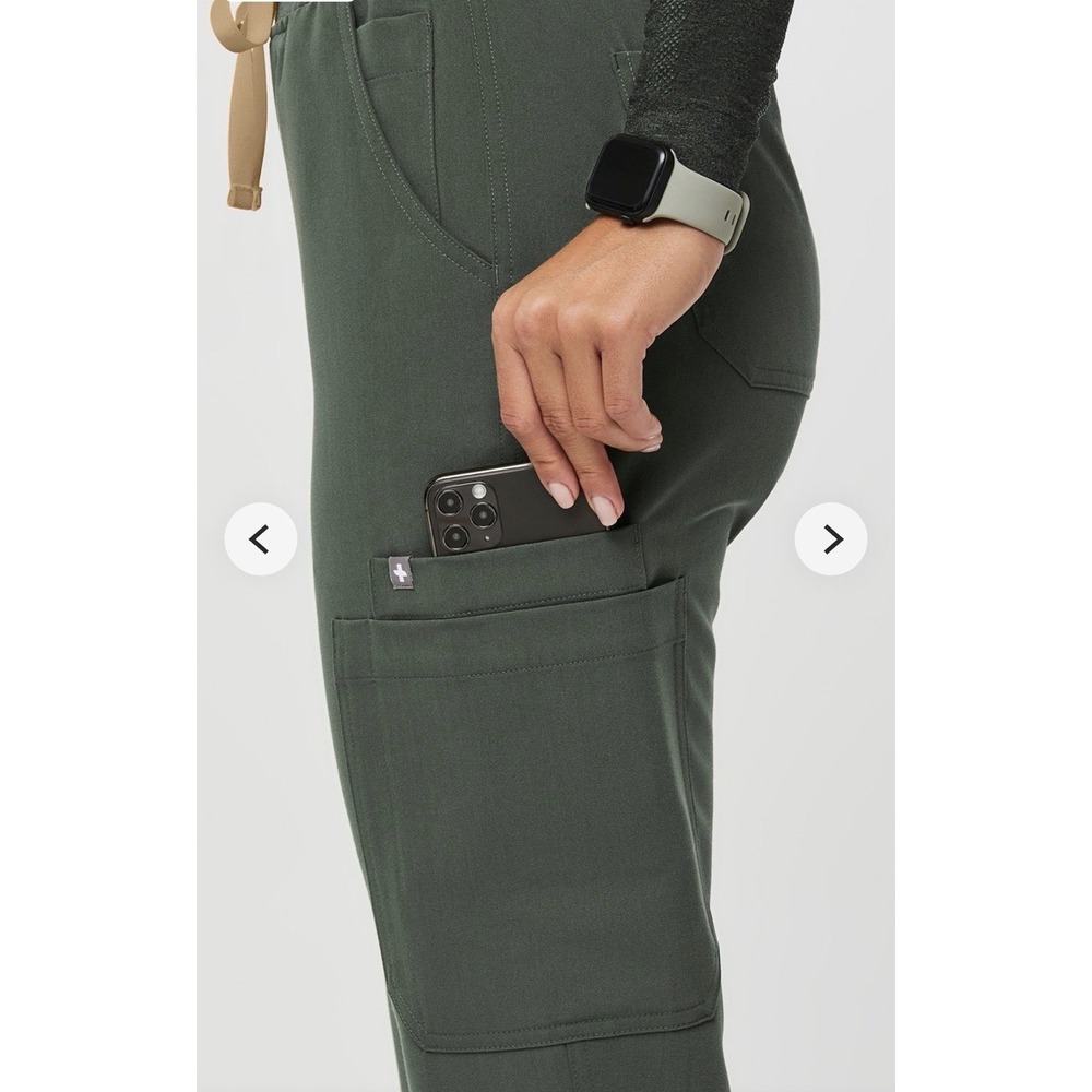 FIGS Yola High Rise Scrub Pants L Moss Healthcare Worker Apparel Medical Dental - Picture 5 of 16